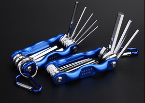 8PCS Folding Hex Key Wrench Set(Medium Aluminum Holder)
