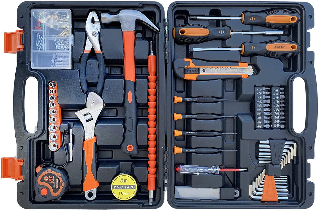 Bangrui 273-Piece Tool Set - General Household Hand Tool Kit with Plastic Tool Box Storage Case