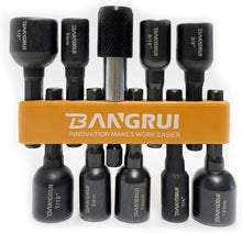 Load image into Gallery viewer, Bangrui BT2109 10 x Magnetic HEX Nut Driver Set, Impact Ready
