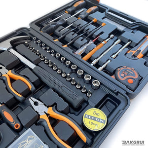 Bangrui 269-Piece Tool Set - General Household Hand Tool Kit with Plastic Tool Box Storage Case