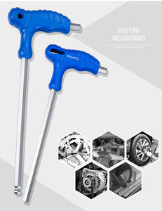 T-Handle Flat Head/Ball Head Hex Key Wrench (Single Color Handle)