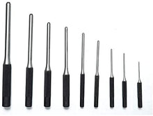 Load image into Gallery viewer, 9 Pcs Durable Steel Roll Pin Punch Set,Professional Multi Size Round Head Pins Set Steel Grip Roll Pins Punch with Carry Box
