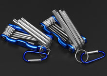 Load image into Gallery viewer, 8PCS Folding Hex Key Wrench Set (Large Aluminum Holder)
