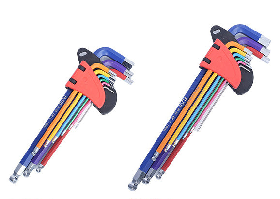 9PCS Colorful Hex Key Wrench Set