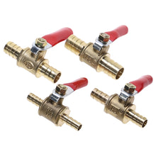 Load image into Gallery viewer, 6mm-12mm Hose Barb Inline Brass Water Oil Air Gas Fuel Line Shutoff Ball Valve Pipe Fittings

