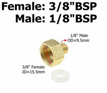 Load image into Gallery viewer, Brass 1/8 1/4 3/8 1/2 3/4 Female to Male Threaded Hex Bushing Reducer Copper Pipe Fitting Water Gas Adapter Coupler Connector
