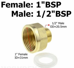 Brass 1/8 1/4 3/8 1/2 3/4 Female to Male Threaded Hex Bushing Reducer Copper Pipe Fitting Water Gas Adapter Coupler Connector