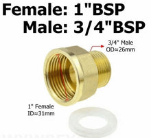 Load image into Gallery viewer, Brass 1/8 1/4 3/8 1/2 3/4 Female to Male Threaded Hex Bushing Reducer Copper Pipe Fitting Water Gas Adapter Coupler Connector
