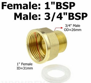 Brass 1/8 1/4 3/8 1/2 3/4 Female to Male Threaded Hex Bushing Reducer Copper Pipe Fitting Water Gas Adapter Coupler Connector